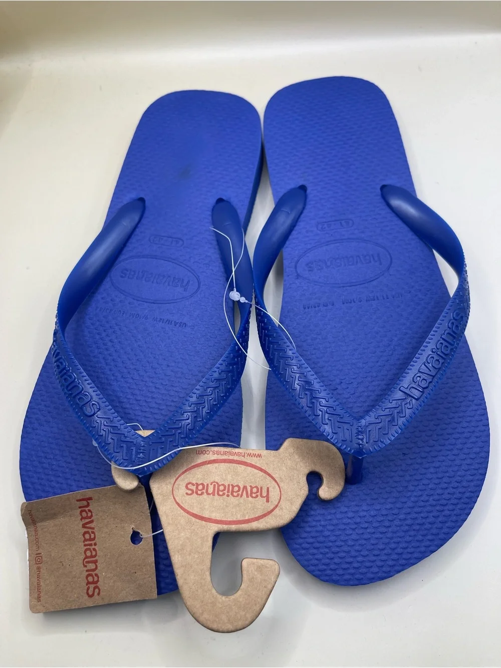 Havaianas Flip Flops Brazil  Beach Summer Sandals Blue Men’s Size 10
